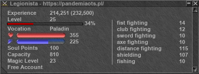 Signature for player Legionista