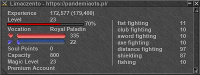 Signature for player Limaczento