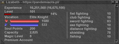 Signature for player Lizabeth