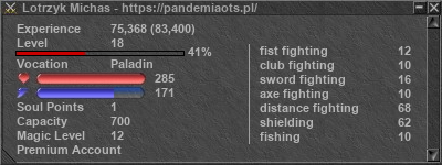 Signature for player Lotrzyk Michas