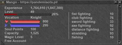 Signature for player Mango