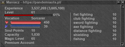 Signature for player Maniacz