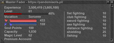 Signature for player Master Fader