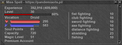 Signature for player Miss Spell