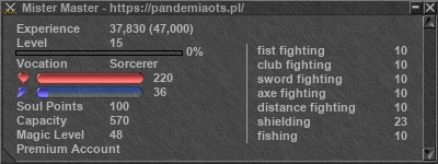 Signature for player Mister Master