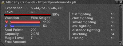 Signature for player Mleczny Czlowiek