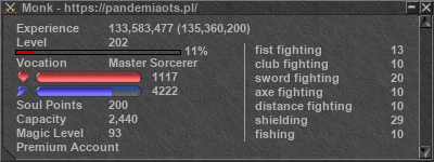 Signature for player Monk