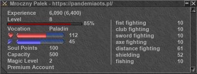 Signature for player Mroczny Palek