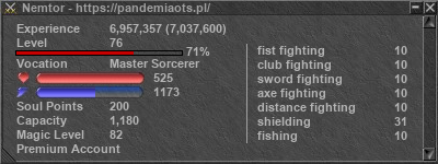 Signature for player Nemtor