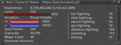 Signature for player New Character Name