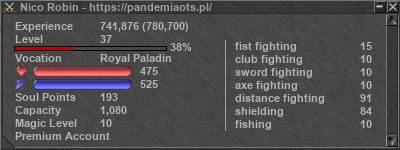 Signature for player Nico Robin