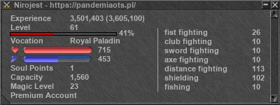 Signature for player Nirojest