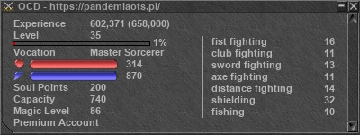 Signature for player OCD