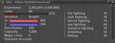 Signature for player Oko