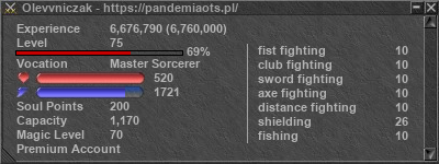 Signature for player Olevvniczak