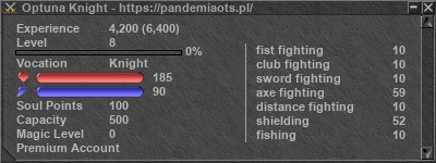 Signature for player Optuna Knight