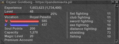 Signature for player Ozjasz Goldberg