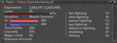 Signature for player Pakto