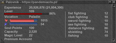 Signature for player Palovnik