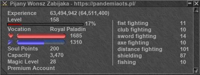 Signature for player Pijany Wonsz Zabijaka