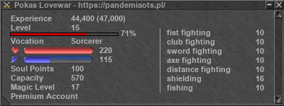 Signature for player Pokas Lovewar