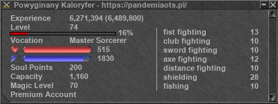 Signature for player Powyginany Kaloryfer