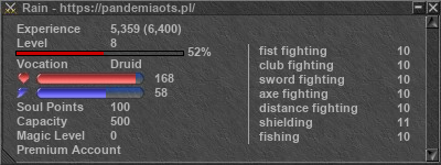 Signature for player Rain