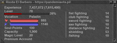 Signature for player Rioda El Barbero