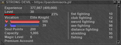 Signature for player STRONG DEVIL