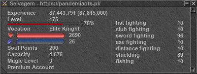 Signature for player Selvagem