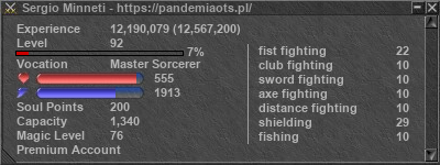 Signature for player Sergio Minneti