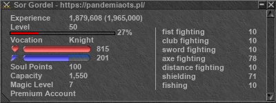 Signature for player Sor Gordel