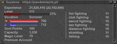 Signature for player Suzanna