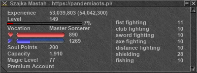 Signature for player Szajka Mastah