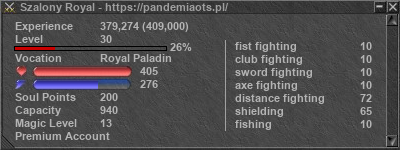 Signature for player Szalony Royal