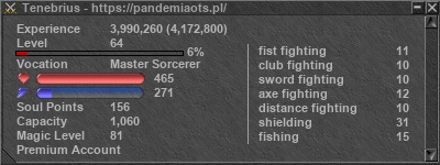 Signature for player Tenebrius