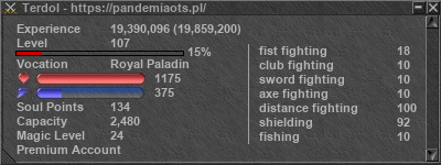 Signature for player Terdol