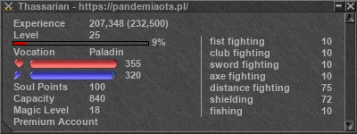 Signature for player Thassarian