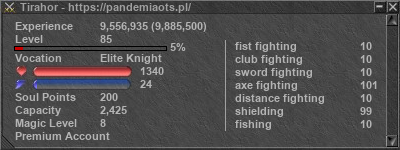 Signature for player Tirahor