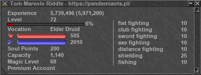 Signature for player Tom Marvolo Riddle