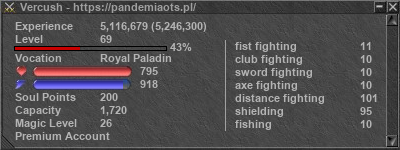 Signature for player Vercush