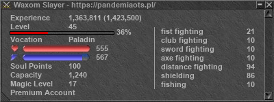 Signature for player Waxom Slayer