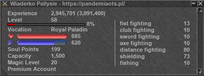 Signature for player Wiaderko Pallysie