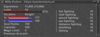 Signature for player Willy Krahan