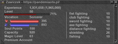 Signature for player Zawiczek