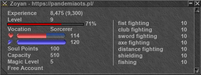 Signature for player Zoyan